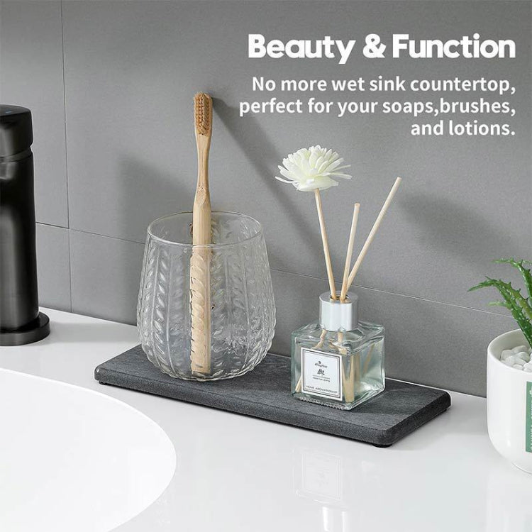 2pcs /Set Absorbent Coaster Diatomaceous Earth Drying Mat Bathroom Quick-drying Drainage Mat, Size: 22.5x7cm