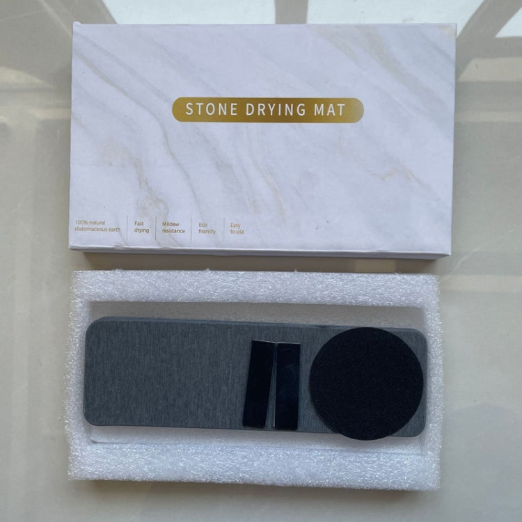 2pcs /Set Absorbent Coaster Diatomaceous Earth Drying Mat Bathroom Quick-drying Drainage Mat, Size: 22.5x7cm