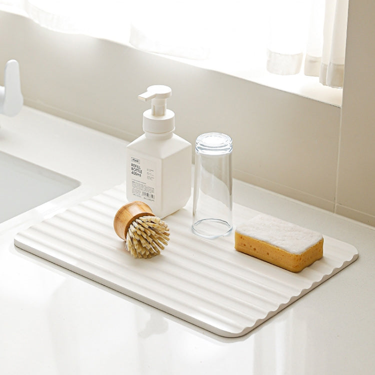 Diatomite Kitchen Drying Mat Drainage Countertop Pad Quick Dry Coaster Bathroom Hard Floor Mat, Size: 30x40cm