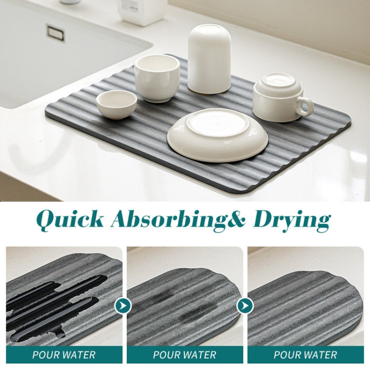Diatomite Kitchen Drying Mat Drainage Countertop Pad Quick Dry Coaster Bathroom Hard Floor Mat, Size: 30x40cm