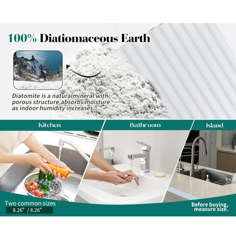 Diatomite Kitchen Drying Mat Drainage Countertop Pad Quick Dry Coaster Bathroom Hard Floor Mat, Size: 30x40cm
