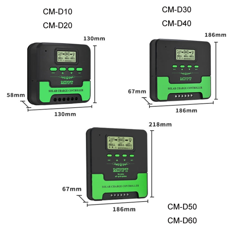 12V-24V 20A WIFI Remote MPPT Home Energy Storage Control System Solar Controller, Model: CM-D20