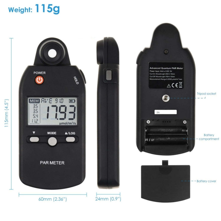 Portable Luminous Flux Visible Light Spectrometer Radiometer - PAR-355