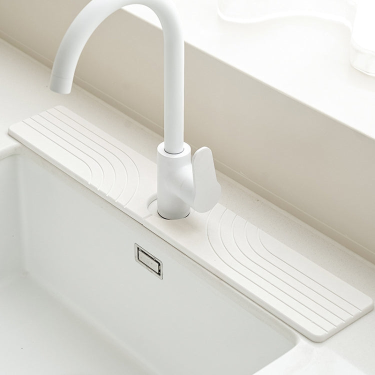 Faucet Sink Drying Mat Diatomaceous Earth Stone Splashproof Absorbent Sink Drainage Mat, Color: K01 White