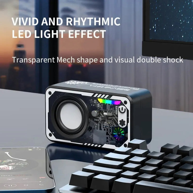 V1 Mecha Wind Small Steel Cannon Multifunctional Sound Outdoor Portable Desktop Speaker