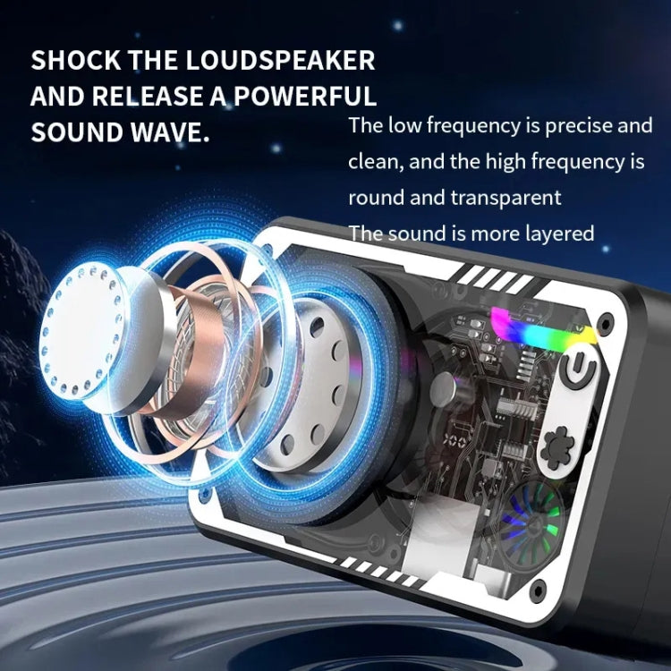 V1 Mecha Wind Small Steel Cannon Multifunctional Sound Outdoor Portable Desktop Speaker