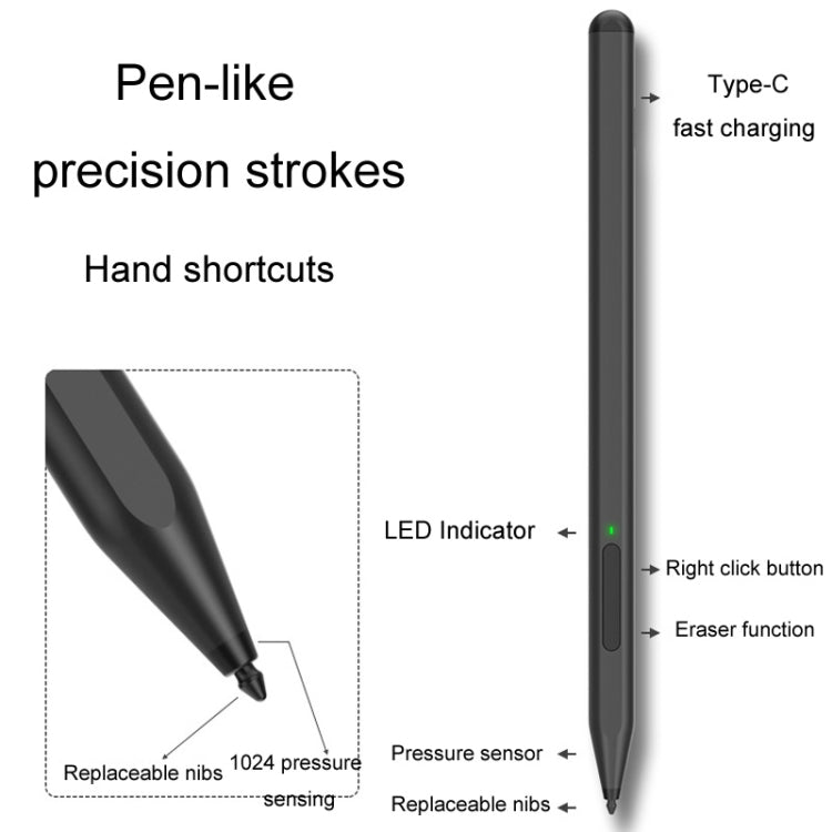 For Microsoft Surface Pro/Go/Laptop/Book Anti-Touch Handwriting Capacitive Pen