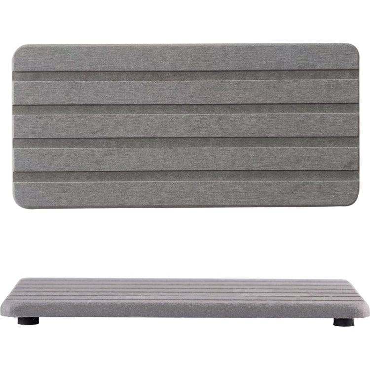 2pcs /Set Absorbent Diatomite Coaster Rectangular Recessed Quick-Drying Stone Sink Toiletries Placemat, Size: 22x11cm