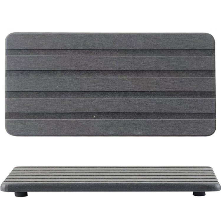 2pcs /Set Absorbent Diatomite Coaster Rectangular Recessed Quick-Drying Stone Sink Toiletries Placemat, Size: 22x11cm