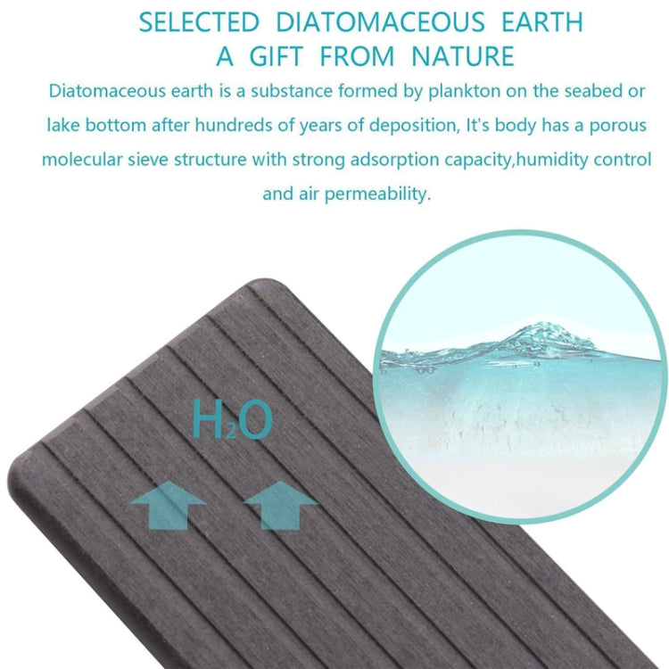 2pcs /Set Absorbent Diatomite Coaster Rectangular Recessed Quick-Drying Stone Sink Toiletries Placemat, Size: 22x11cm