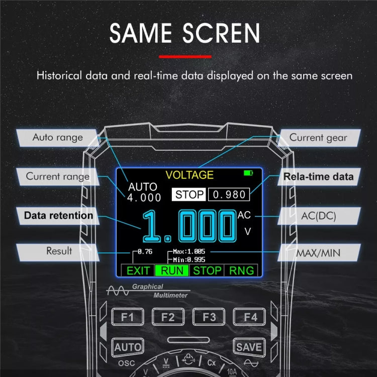 TOOLTOP 2 In 1 DIY Oscilloscope Mini Multimeter