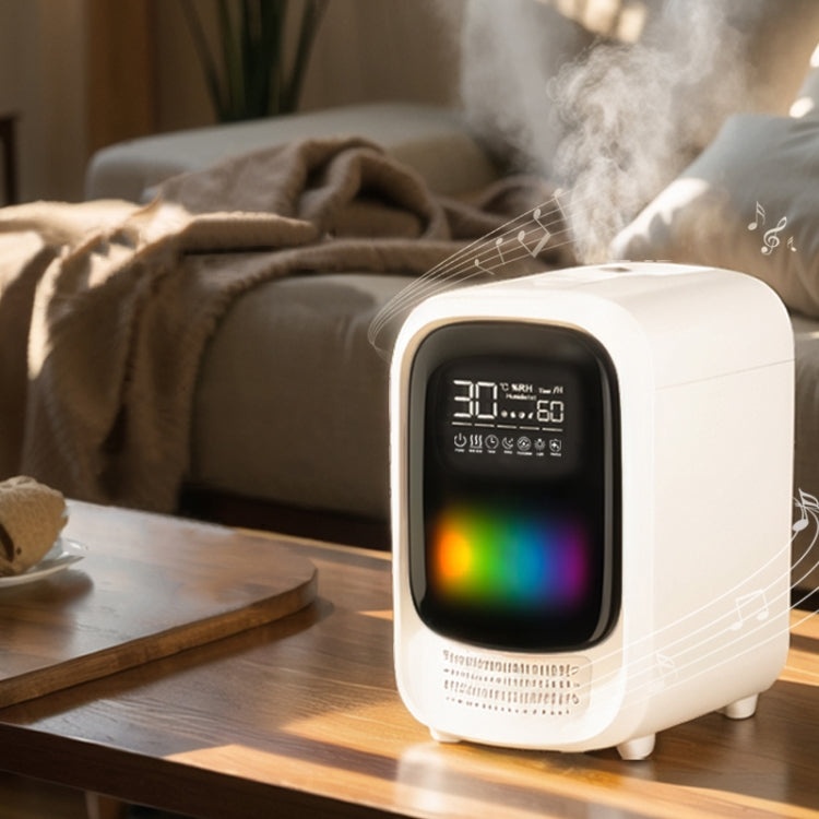 FS101 3.5L Colorful Light Home Bluetooth Music Aromatherapy Humidifier, Spec: EU Plug - Whtie