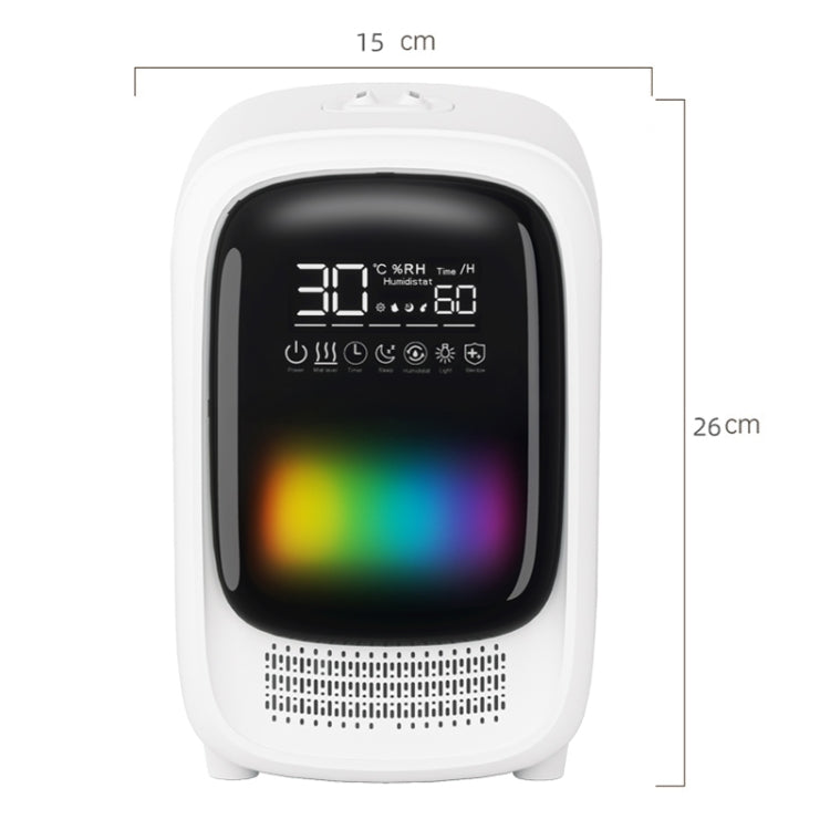 FS101 3.5L Colorful Light Home Bluetooth Music Aromatherapy Humidifier, Spec: UK Plug - Whtie