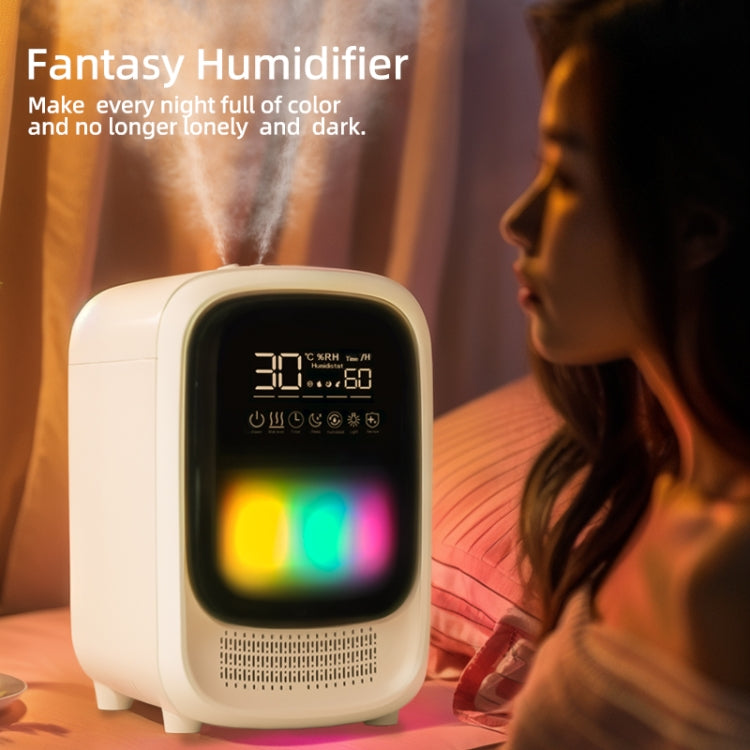 FS101 3.5L Colorful Light Home Bluetooth Music Aromatherapy Humidifier, Spec: UK Plug - Whtie