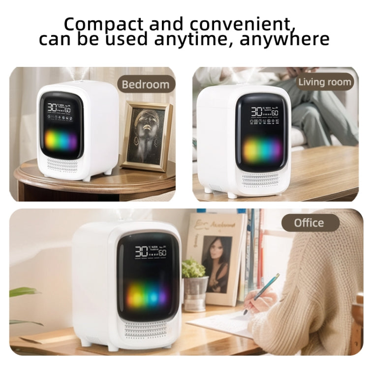 FS101 3.5L Colorful Light Home Bluetooth Music Aromatherapy Humidifier, Spec: EU Plug - Whtie
