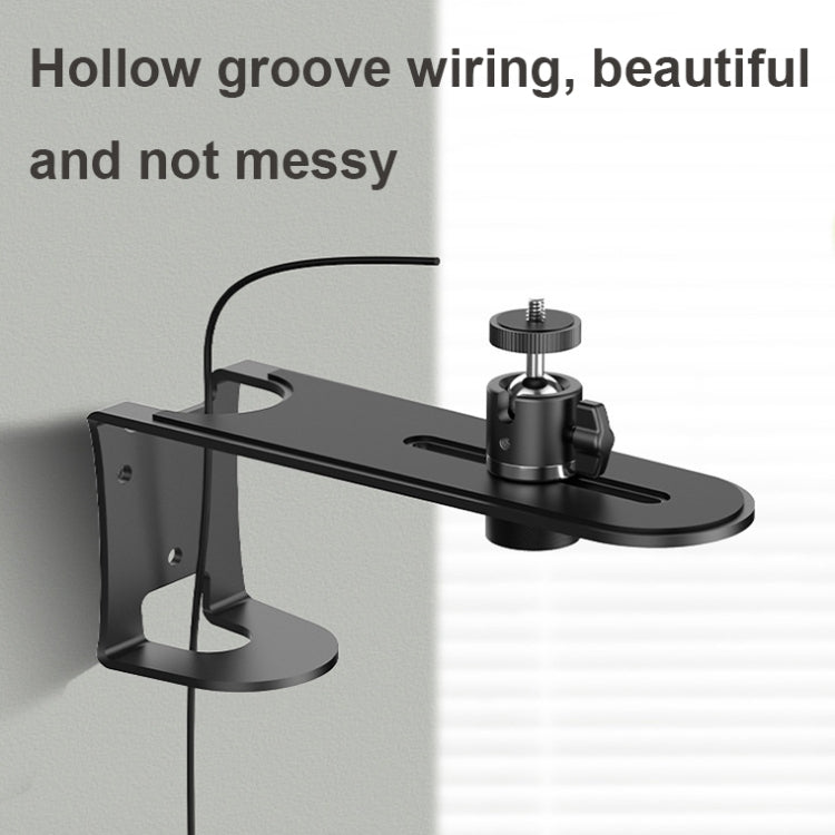 Metal Telescopic Adjustable PTZ Projector Wall Mount Bracket - Black