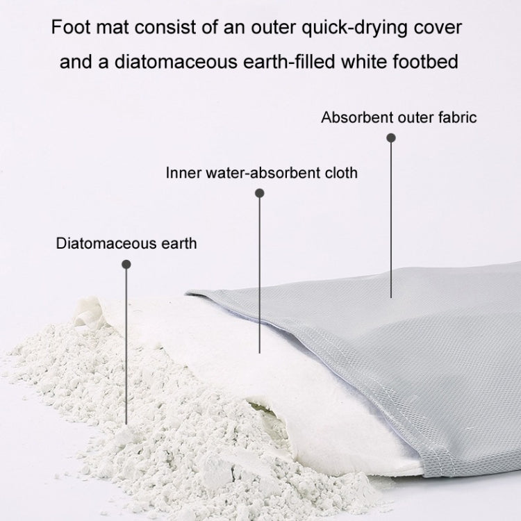 Diatomaceous Earth Water-absorbing Quick-drying Floor Mat Bathroom Non-slip Diatom Mud Soft Mat, Size: 60x40cm