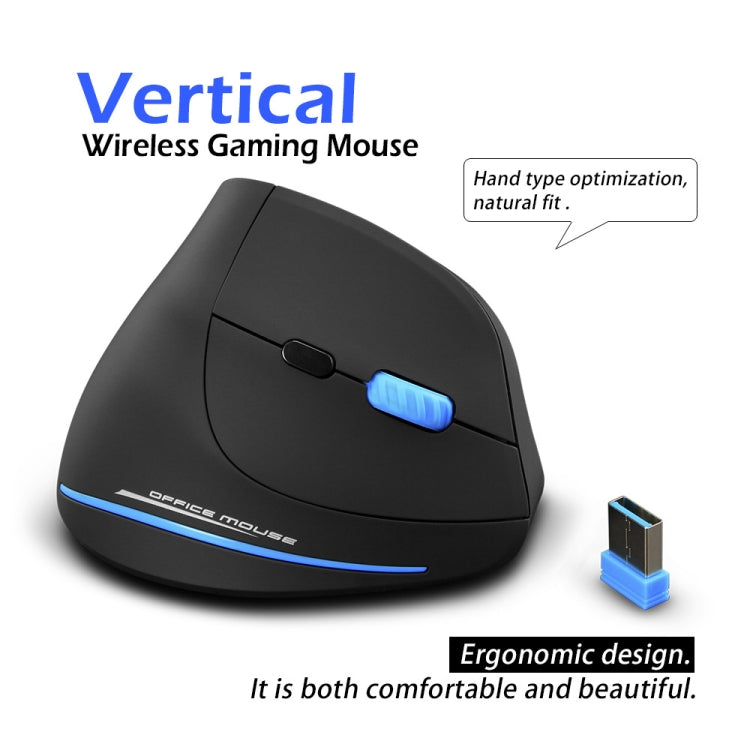 ZELOTES F-35A 6-Buttons Vertical Grip Ergonomic Rechargeable Wireless Mouse - Wireless Version