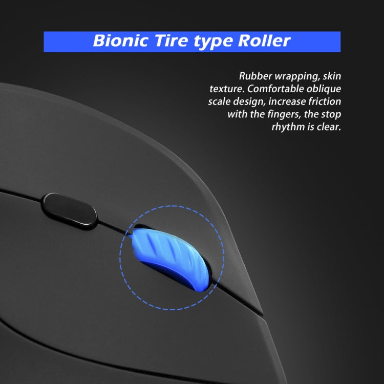 ZELOTES F-35A 6-Buttons Vertical Grip Ergonomic Rechargeable Wireless Mouse - Wireless Version