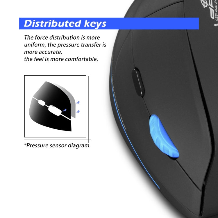 ZELOTES F-35A 6-Buttons Vertical Grip Ergonomic Rechargeable Wireless Mouse - Wireless Version