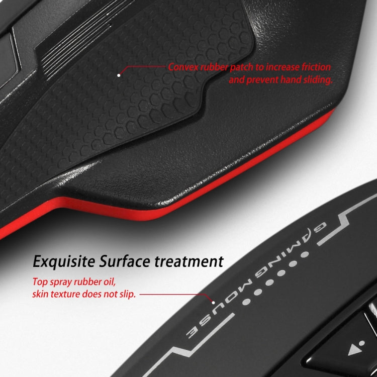 ZELOTES C8 8-buttons Ergonomic Game Programming Custom Wired Mouse - Black