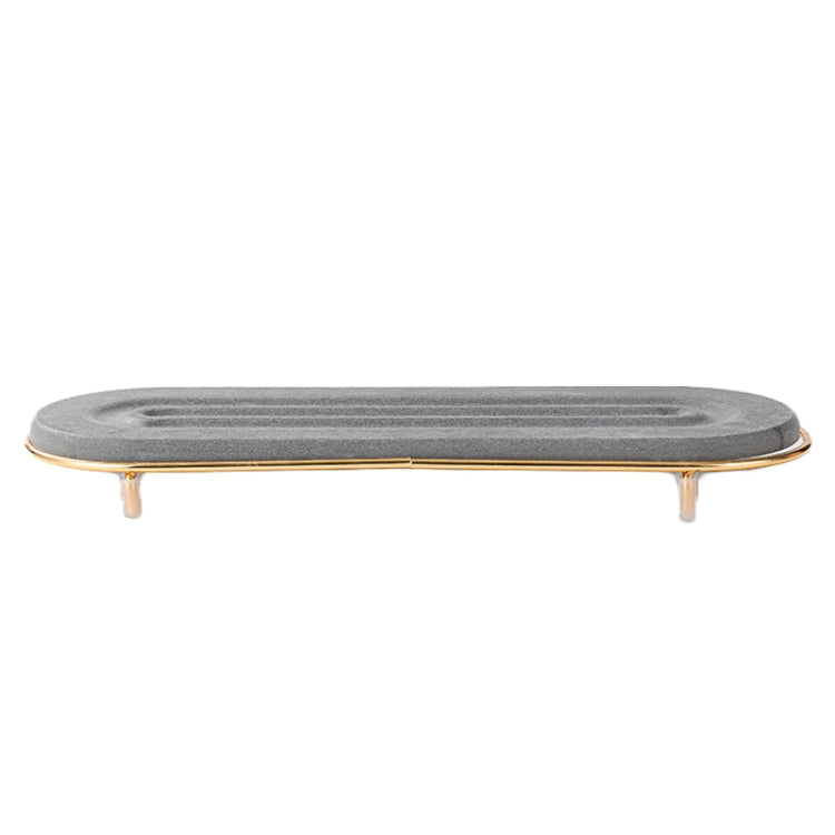 Diatomaceous Earth Countertop Water Absorbing Drying Mat Shelf Bathroom Sink Drainage Mat, Size: 30x10cm
