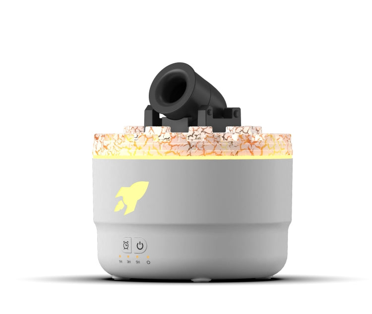 Turret Shape Aromatherapy Humidifier With 3-speed Timer 7-color Atmosphere Light EU Plug White