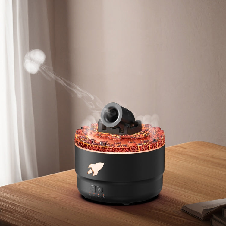Turret Shape Aromatherapy Humidifier With 3-speed Timer 7-color Atmosphere Light EU Plug White