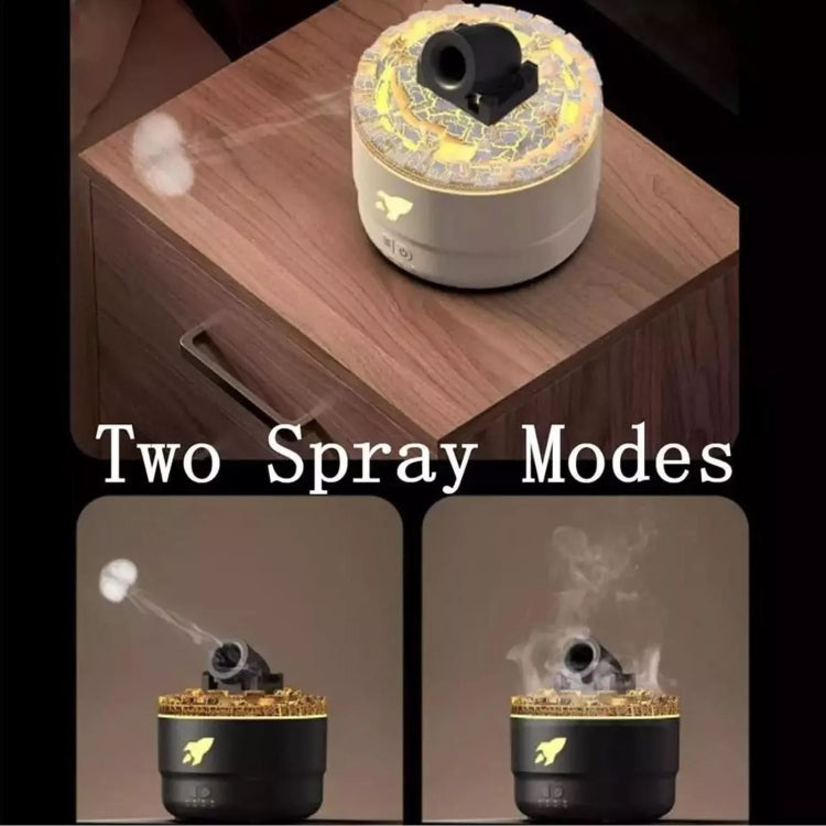 Turret Shape Aromatherapy Humidifier With 3-speed Timer 7-color Atmosphere Light USB Plug White