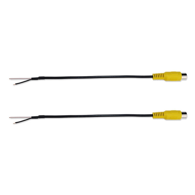 2pcs Car Single AV Audio Cable Lotus Connector RCA Stereo Wire With Shield - E1-9