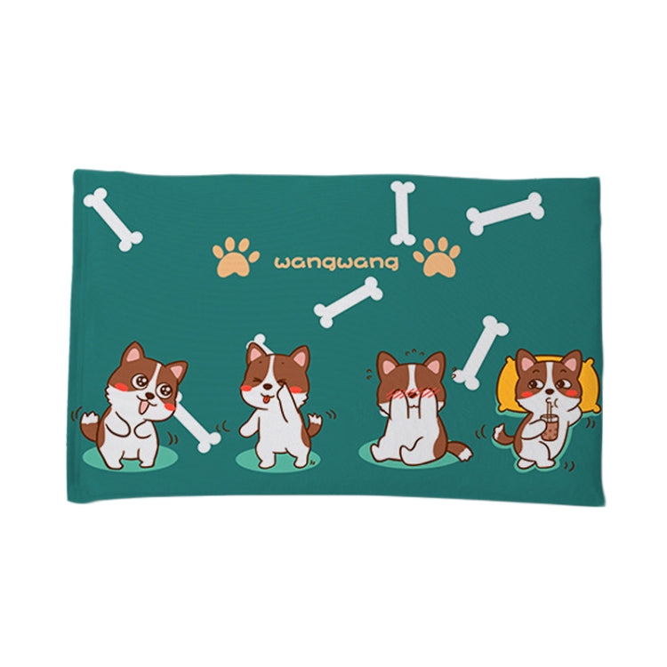 Diatomaceous Earth Bathroom Water-absorbing Quick-drying Foot Mat Toilet Anti-slip Soft Floor Mat, Style: Cute Corgi - 52x32cm