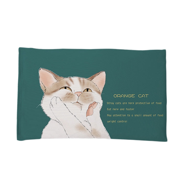 Diatomaceous Earth Bathroom Water-absorbing Quick-drying Foot Mat Toilet Anti-slip Soft Floor Mat, Style: Cute Orange Cat - 52x32cm