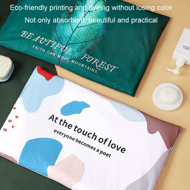 Diatomaceous Earth Bathroom Water-absorbing Quick-drying Foot Mat Toilet Anti-slip Soft Floor Mat, Style: Jumping Letters - 52x32cm