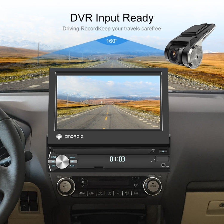 2+64G 7-Inch Single Din Android 10.0 Carplay Screen With GPS Navigation/Bluetooth/Mirror Link/DVR Input, Spec: With 4-light Camera