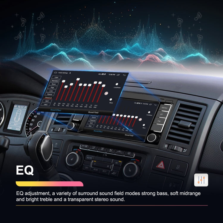 4+64G For Volkswagen Touareg 7-Inch Car WiFi Player Android 13 System Support CarPlay/Android Auto With AHD Camera and Mic