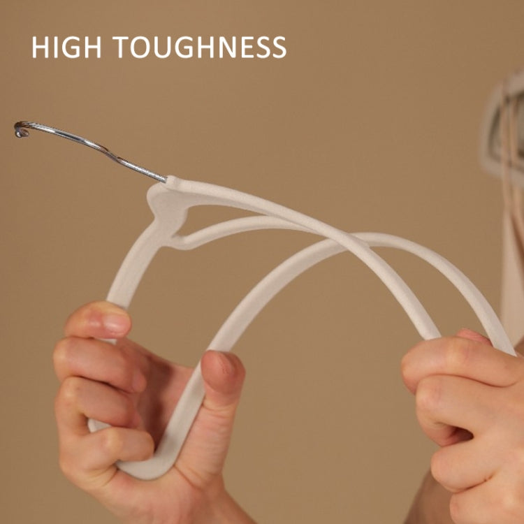 10pcs /Pack 41cm Flocking Clothes Hanger Non-Slip Traceless Clothing Rack Hook