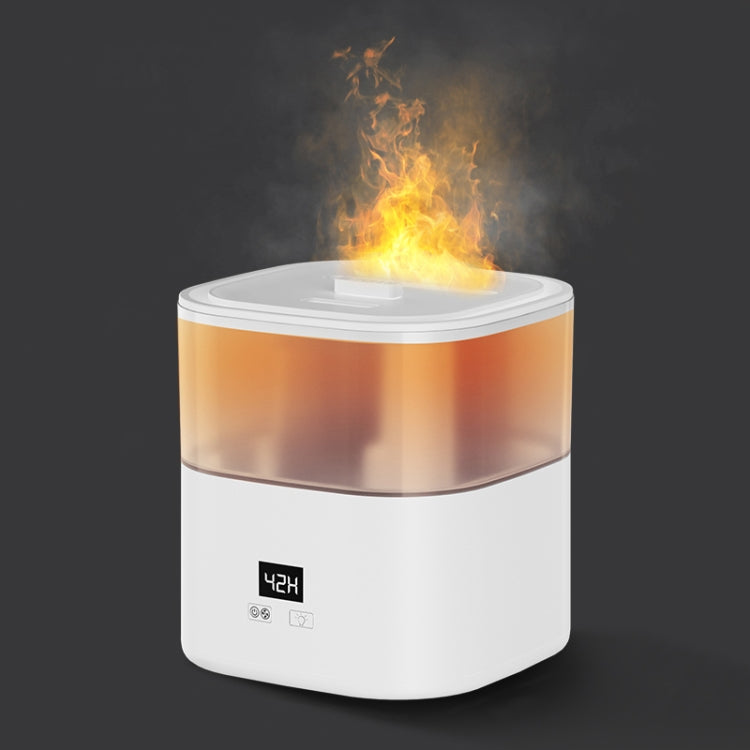 JSQ-58 1.1L large Capacity Digital Display Flame Atomization Humidifier, Color: White