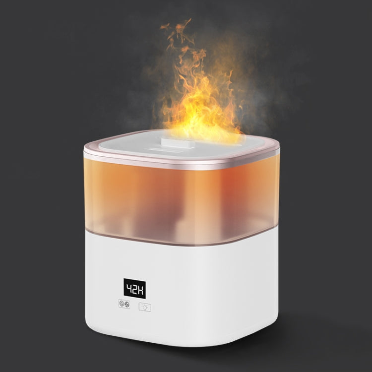 JSQ-58 1.1L large Capacity Digital Display Flame Atomization Humidifier, Color: Rose Gold