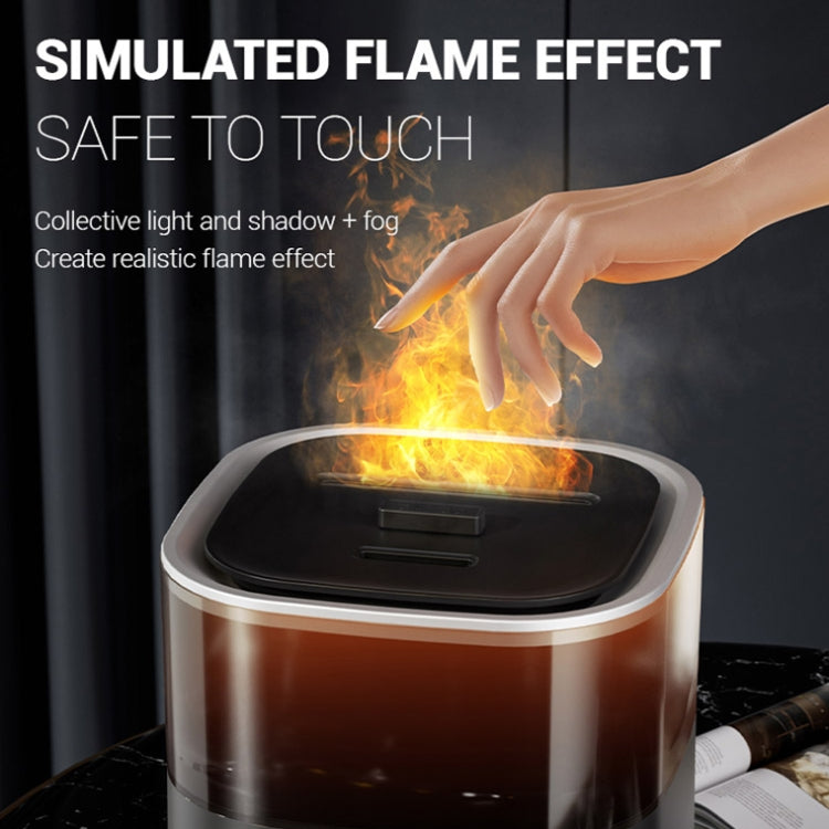JSQ-58 1.1L large Capacity Digital Display Flame Atomization Humidifier, Color: Rose Gold