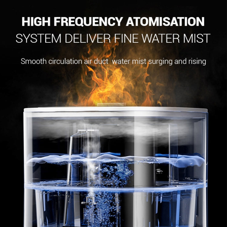 JSQ-58 1.1L large Capacity Digital Display Flame Atomization Humidifier, Color: White