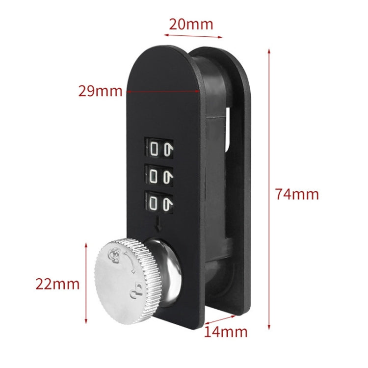 Home Drawer Locker Mechanical Dial And Quarter Turn Combination Lock, Style: Right Turn