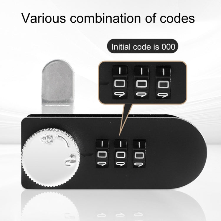 Home Drawer Locker Mechanical Dial And Quarter Turn Combination Lock, Style: Left Turn