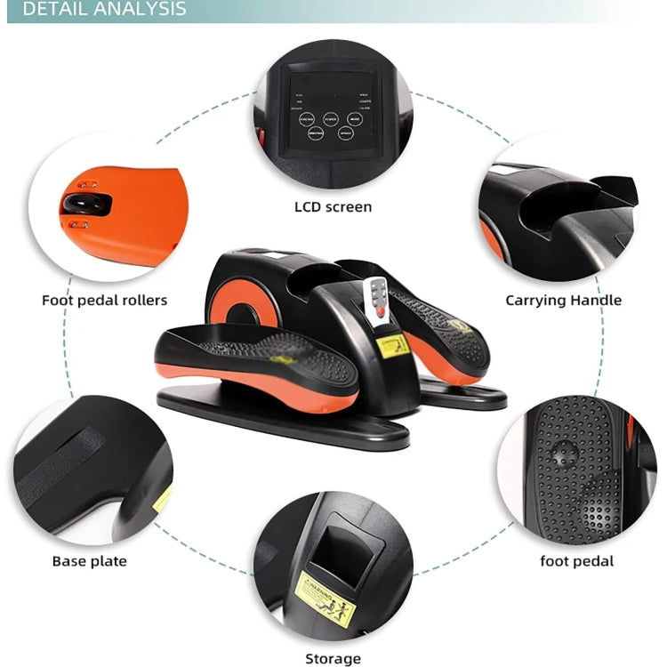 60W Electric Elliptical Machine Small Fitness Bike Stepper 5 Speed ??Adjustable EU Plug
