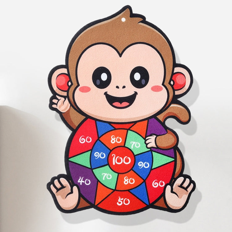 Cartoon Sticky Ball Board Throwing Indoor and Outdoor Toys with 3 Balls, Style: Monkey