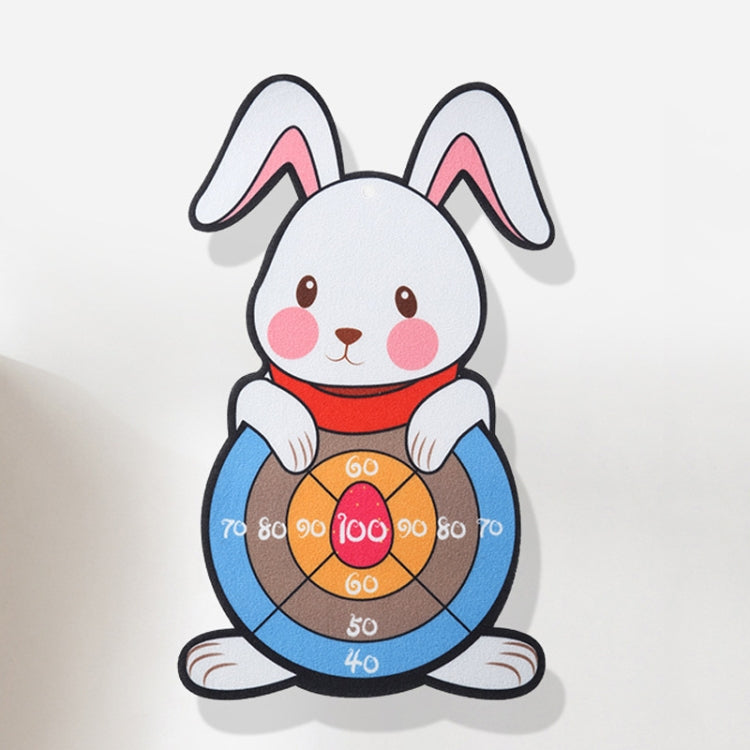 Cartoon Sticky Ball Board Throwing Indoor and Outdoor Toys with 3 Balls, Style: Rabbit