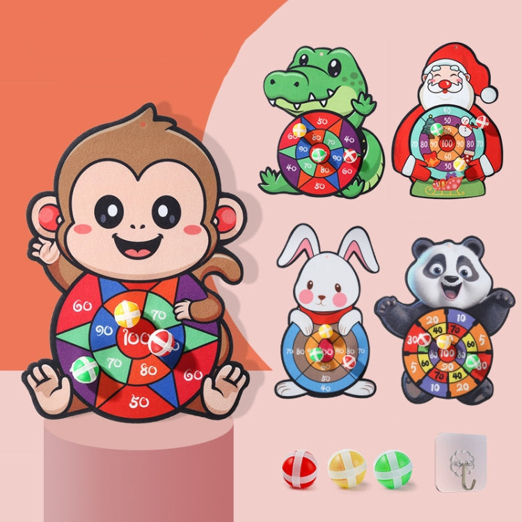 Cartoon Sticky Ball Board Throwing Indoor and Outdoor Toys with 3 Balls, Style: Monkey