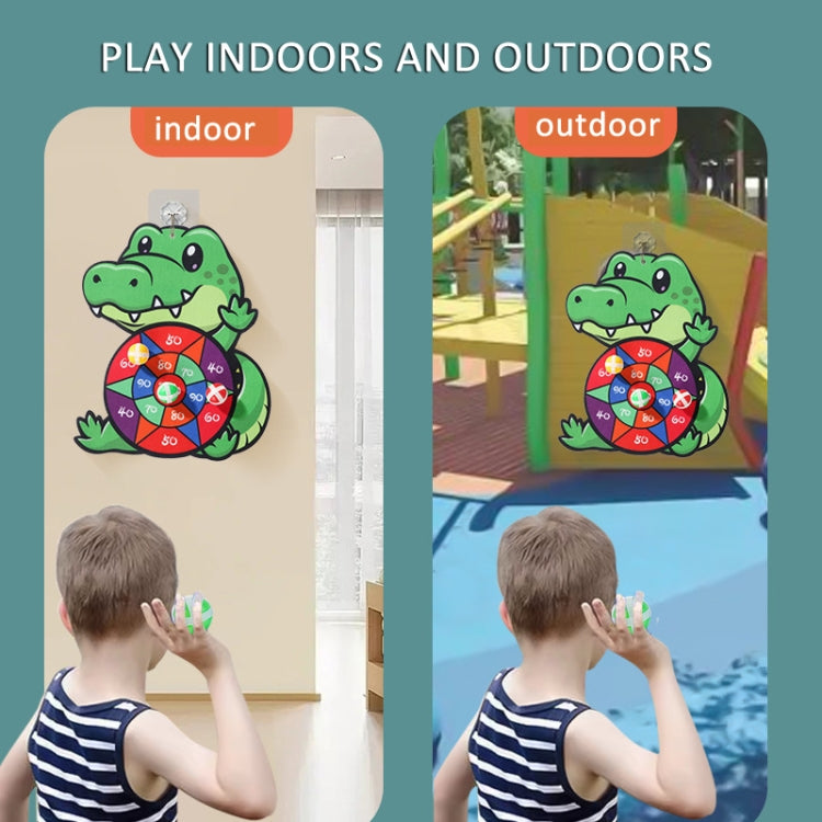 Cartoon Sticky Ball Board Throwing Indoor and Outdoor Toys with 3 Balls, Style: Rabbit