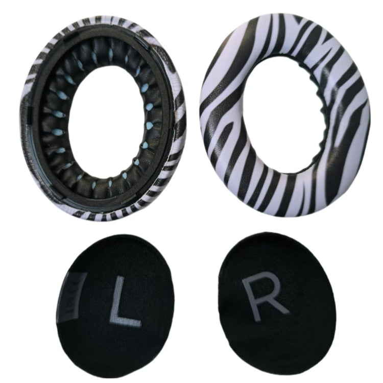 For BOSE 700 / NC700 2pcs Headphone Sponge Cover With Pad - Zebra Print