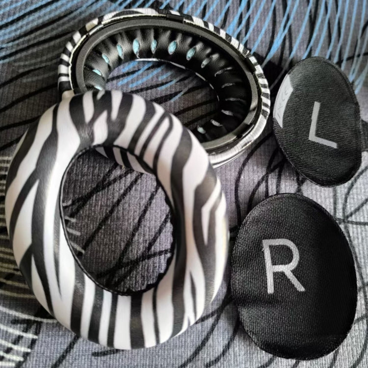For BOSE 700 / NC700 2pcs Headphone Sponge Cover With Pad - Zebra Print