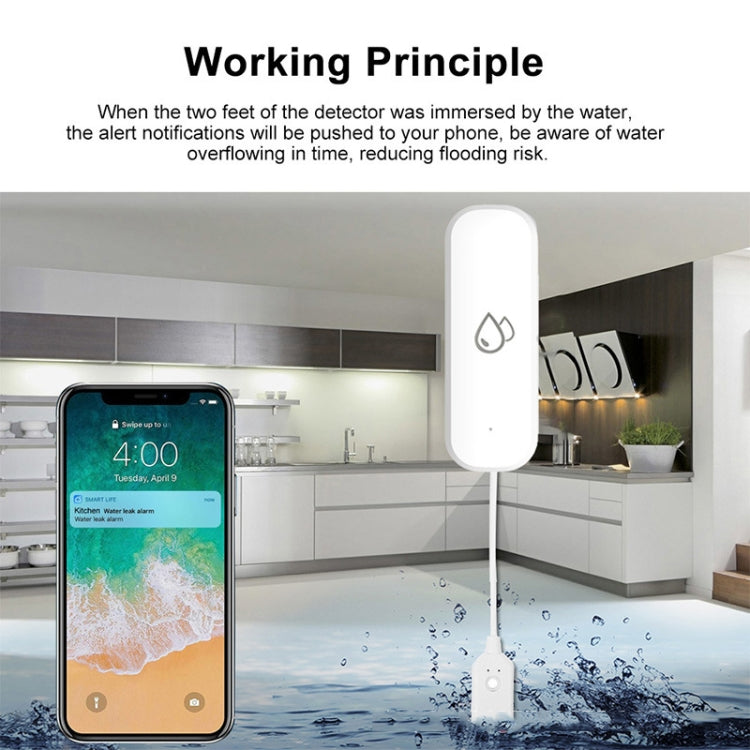 Tuya Zigbee Water Leak Alarm Remote Monitoring Flood Leak Detector